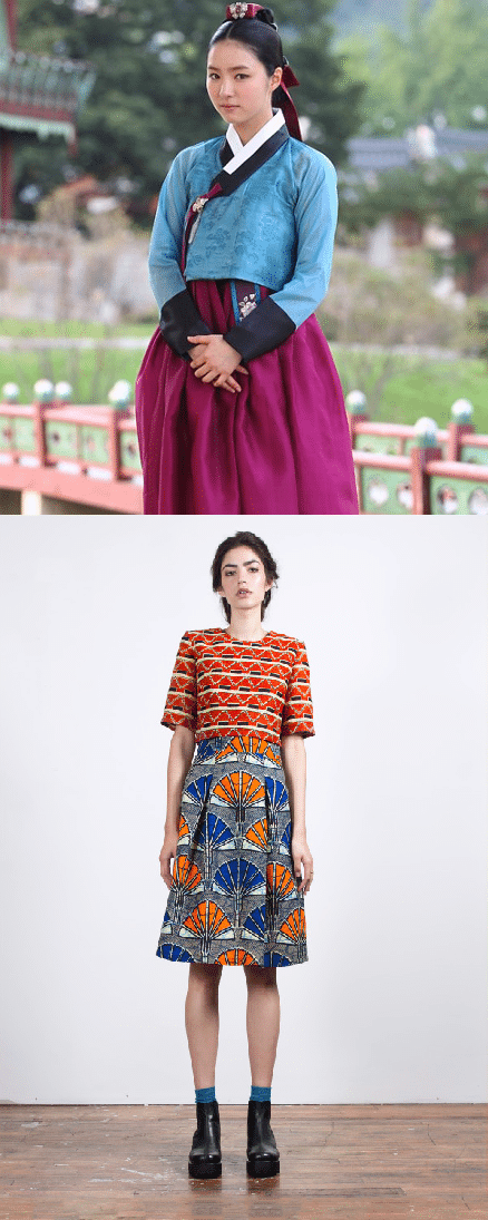 Hanbok_style_box_sleeve_flowing_skirt2