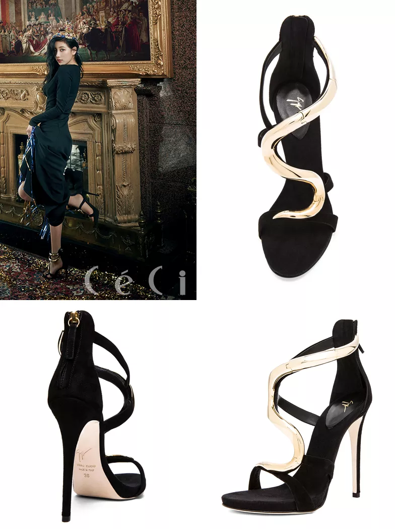 Miss-As-Suzy-in-Ceci-October-2014-Issue-Giuseppe-Zanotti-Gold-Snake-Suede-Heels-In-Black-Suede