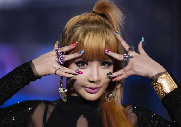 Bom, a member of the South Korean band 2NE1, poses for a portrait in New York